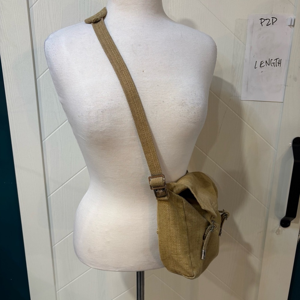 Vintage Military Style Khaki Canvas Messenger Bag Field Satchel Crossbody India - Picture 3 of 7